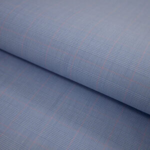 Bob's Travel Friendly Wrinkle Free Shirt Fabric Glen Check Pattern B-392