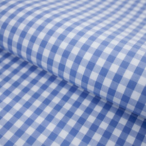 Travel Friendly Wrinkle Free Italian Cotton Shirt Fabrics Gingham Pattern B-397