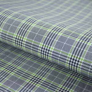 Bob's Crease Resistant Wrinkle Free Shirt Fabric Glen Check Pattern BT-445